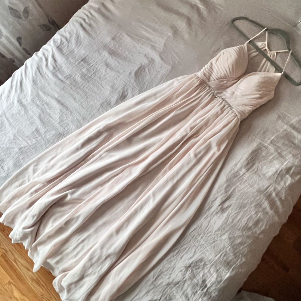 Blush maxi dress Wedding, Bridesmaid, Prom